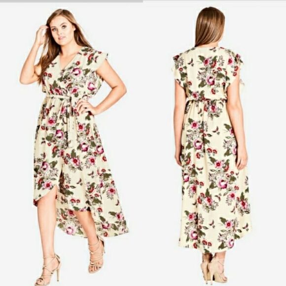 City ChicLolita Floral Wrap Maxi Dress - Picture 1 of 11